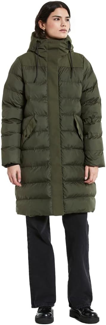 Didriksons Damen Steppmantel Fay Parka 42 Deep Green, 42 Deep Green