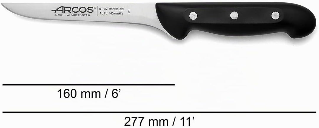 Arcos Ausbeinmesser mit Nitrum Edelstahlklinge 16 cm - Professionelles Messer zum Schneiden von Knoc
