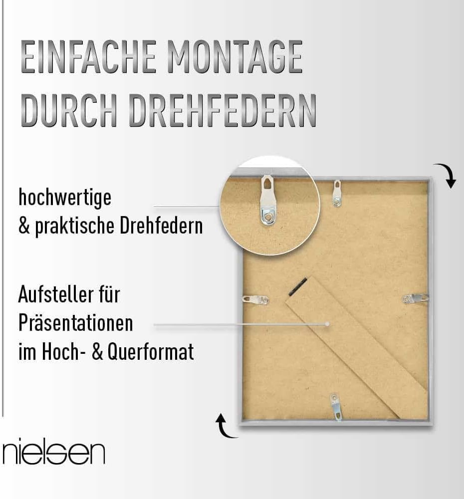 nielsen Aluminium Bilderrahmen Alpha, 10x15 cm, Brushed Edelstahl Brushed Edelstahl 10 x 15 cm, Brus