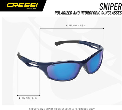 Cressi Unisex - Erwachsene Sniper Sunglasses Sport Sonnenbrillen (100er Pack) Einheitsgrösse Schwarz