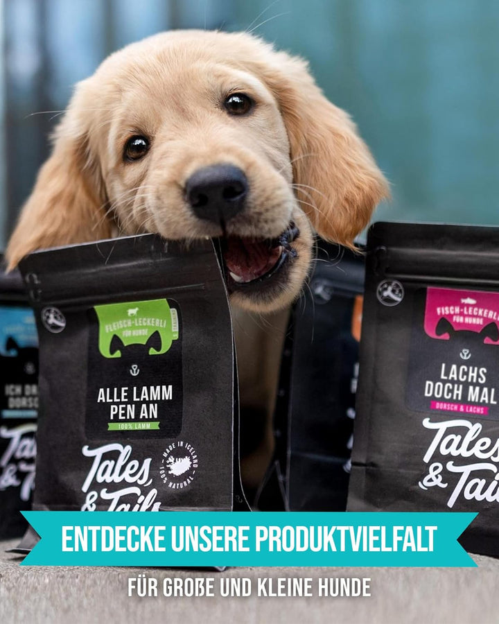 Tales & Tails Fisch Im Kopp Halbfeuchtes Trockenfutter für Hunde | Getreidefrei | Mit 60% Fisch Als