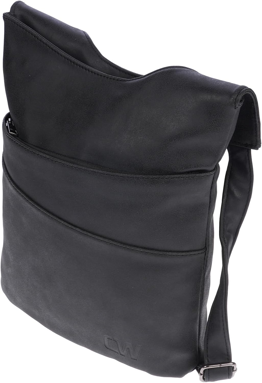 Christian Wippermann Damen Tasche Schultertasche Umhängetasche Crossover Bag Leder Optik Handtasche