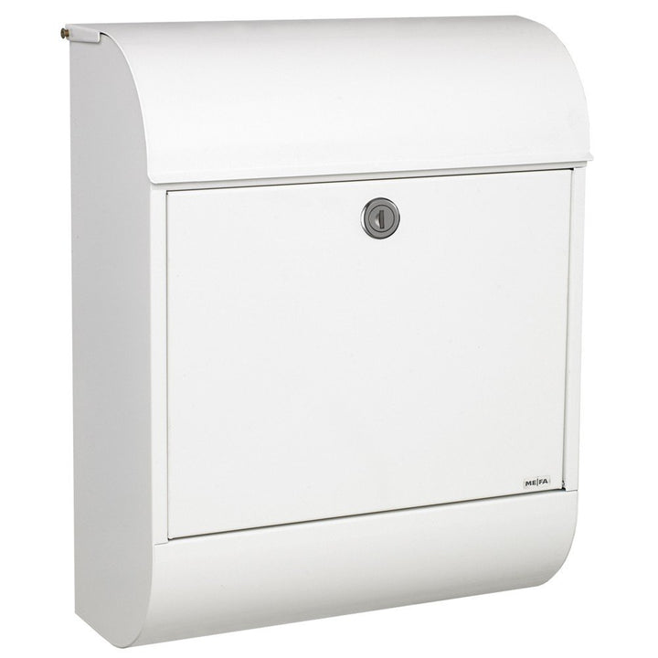 MEFA Briefkasten Pearl 872 (Farbe Verkehrsweiss, Einwurfklappe oben, Entnahme vorne, 450 x 352 x 160