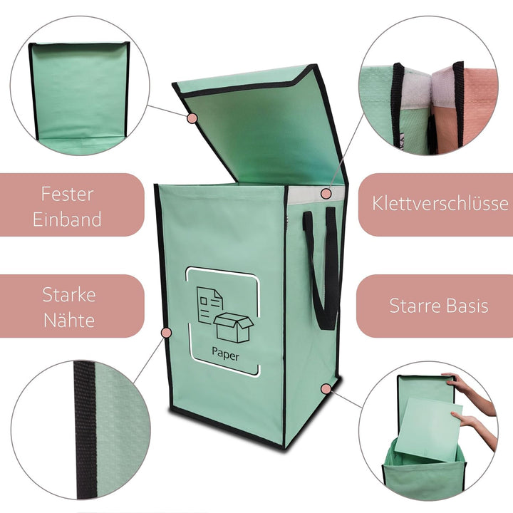 NYIKA Recycling System - Altglas Sammelbehälter - Pfandflaschen Aufbewahrung - Leergut Sammelbehälte