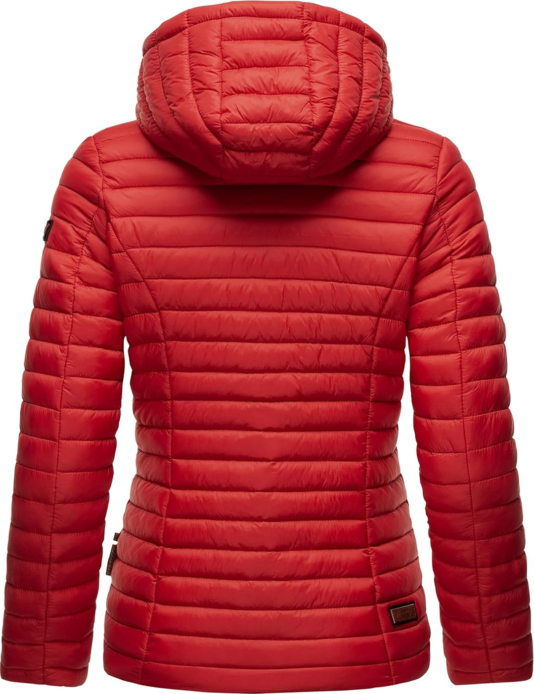 MARIKOO Damen leichte Übergangsjacke Steppjacke mit Kapuze Asraa XS-3XL XS Rot, XS Rot