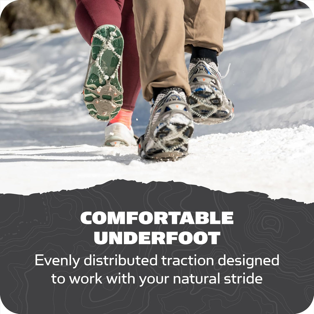 YAKTRAX Run Ice &amp; Snow Grips für Laufschuhe, 3mm Carbide-Steel Spikes &amp; 1.4mm Stainless-Steel Coils,