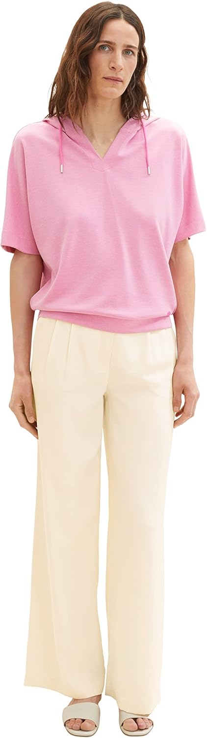 TOM TAILOR Damen Sweatshirt mit Kapuze XS 31647 - Nouveau Pink, XS 31647 - Nouveau Pink