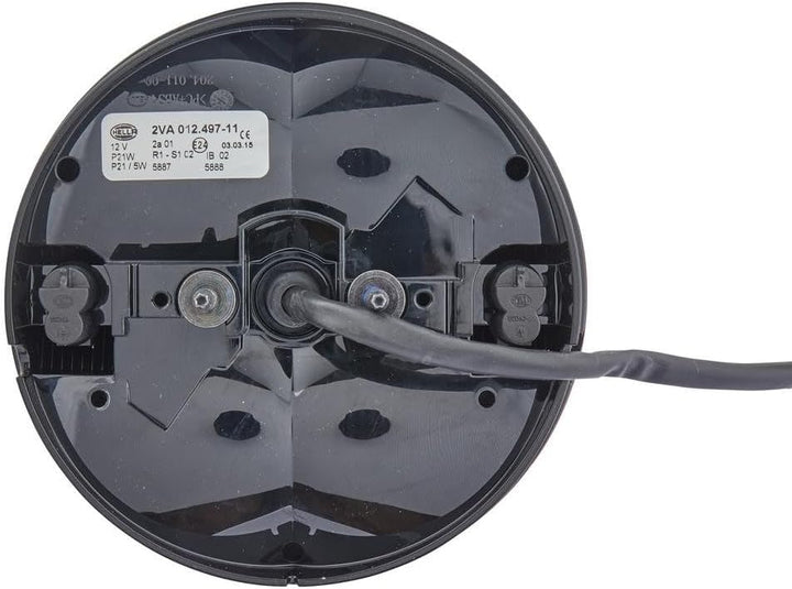 HELLA - Heckleuchte - Glühlampe - 12V - Anbau/geschraubt - Lichtscheibenfarbe: rot/gelb - Stecker: A