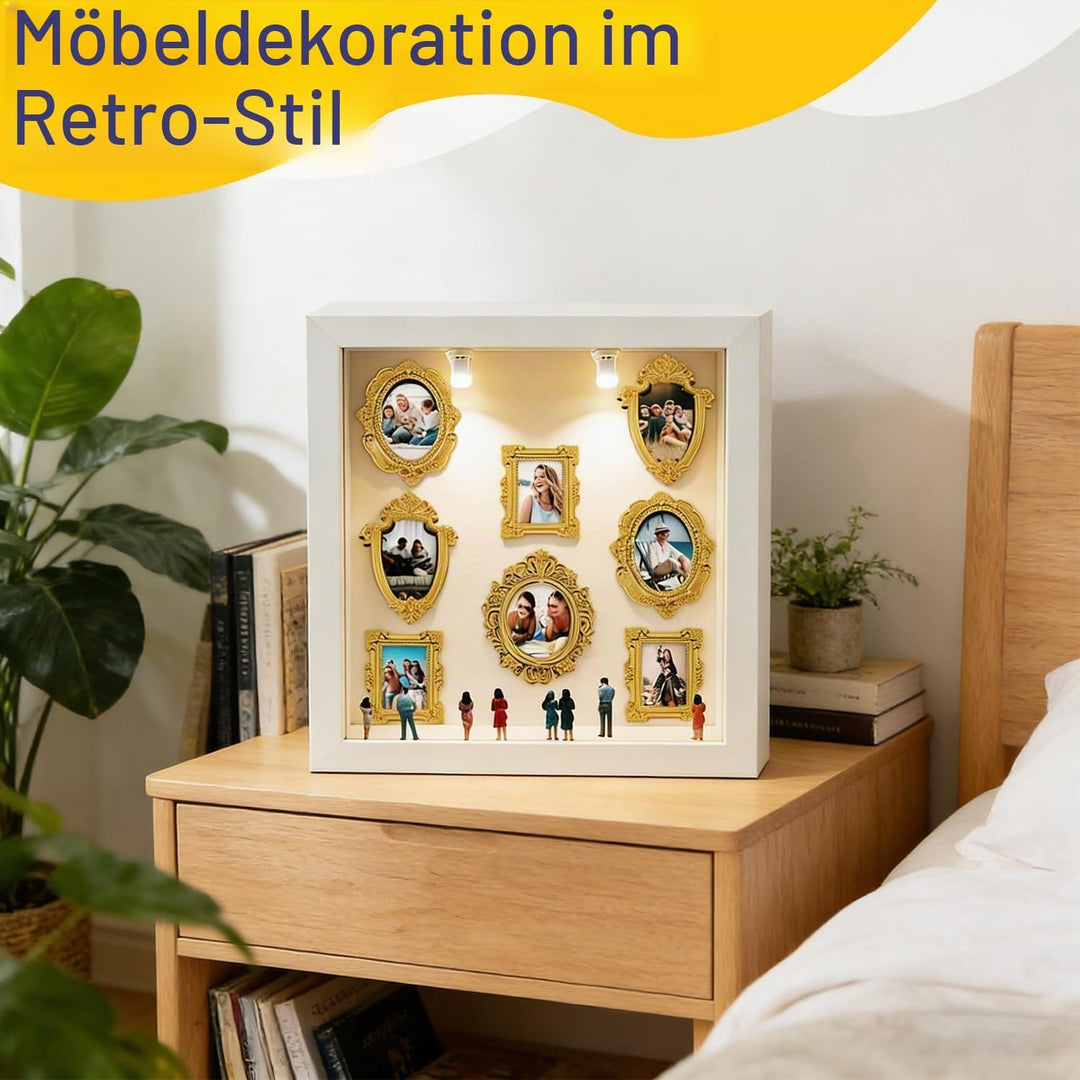 DIY Mini Museum Silhouette Box, DIY Mini Menschen Figuren Museum, Kreativ Bilderrahmen mit Figuren,