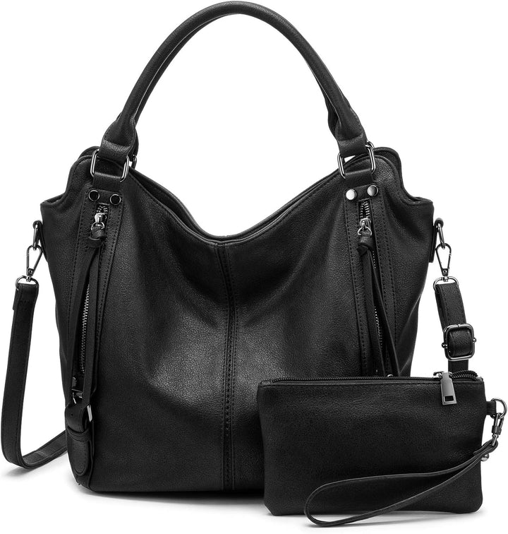 Realer Damen Handtaschen Mittel Shopper Lederhandtasche Schultertasche Umhängetasche Geldbörse Hobo