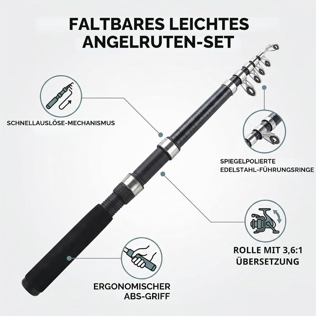 Angelrutenrollenkombinationen, Integrierte Angelrute und Beiliegendes Reel Tackle Folding Zubehör Zu