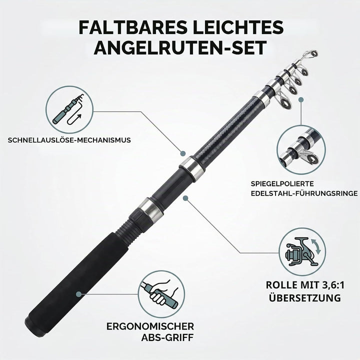 Angelrutenrollenkombinationen, Integrierte Angelrute und Beiliegendes Reel Tackle Folding Zubehör Zu
