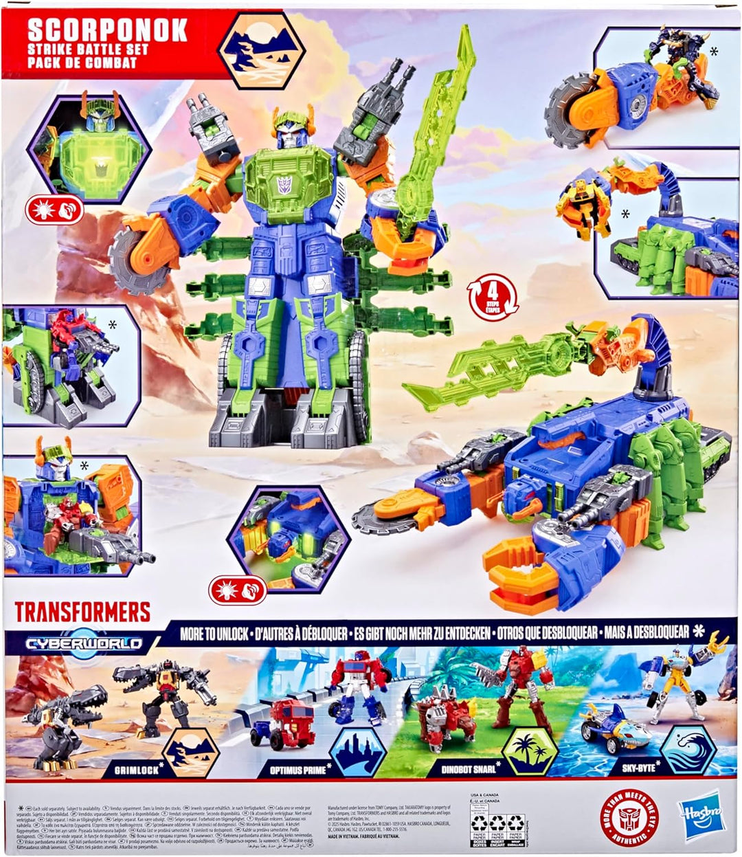 Transformers CYBERWORLD Scorponok Strike Battle Action-Figurenspielset