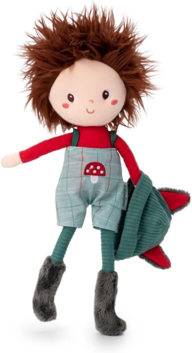Lilliputiens - Louis Kuschelpuppe aus weichem Stoff mit abnehmbarem Mützchen, dekorativer Geschenkbo