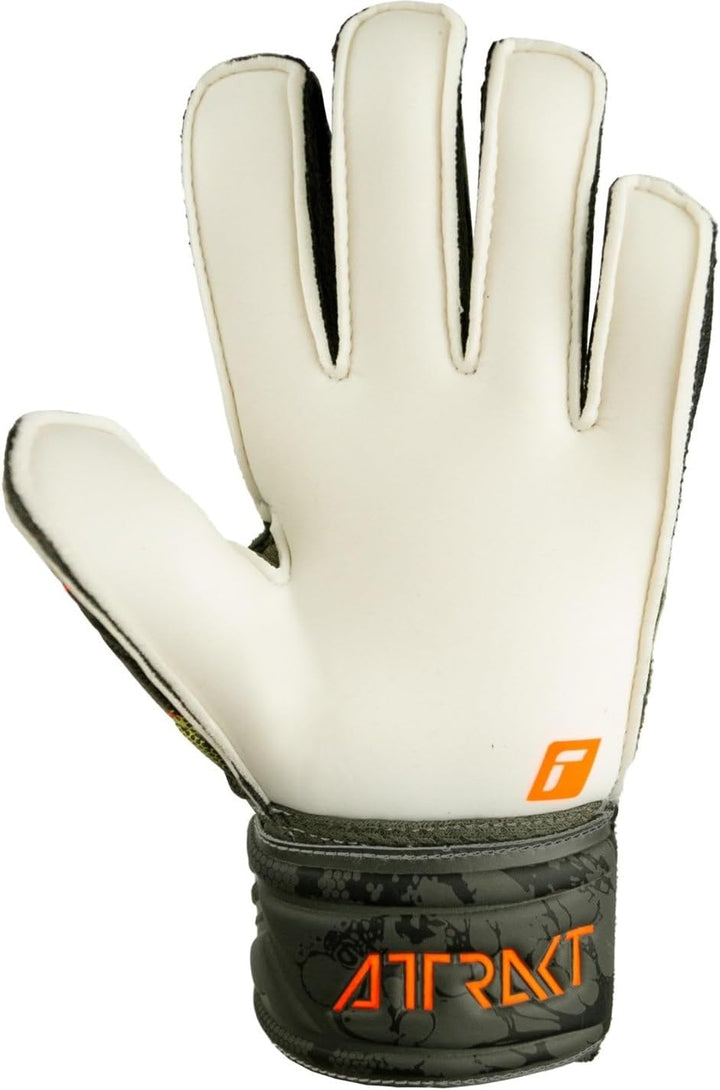 Reusch Attrakt Solid Finger Support TW-Handschuhe Kids Kinder 4 gruenorange, 4 gruenorange