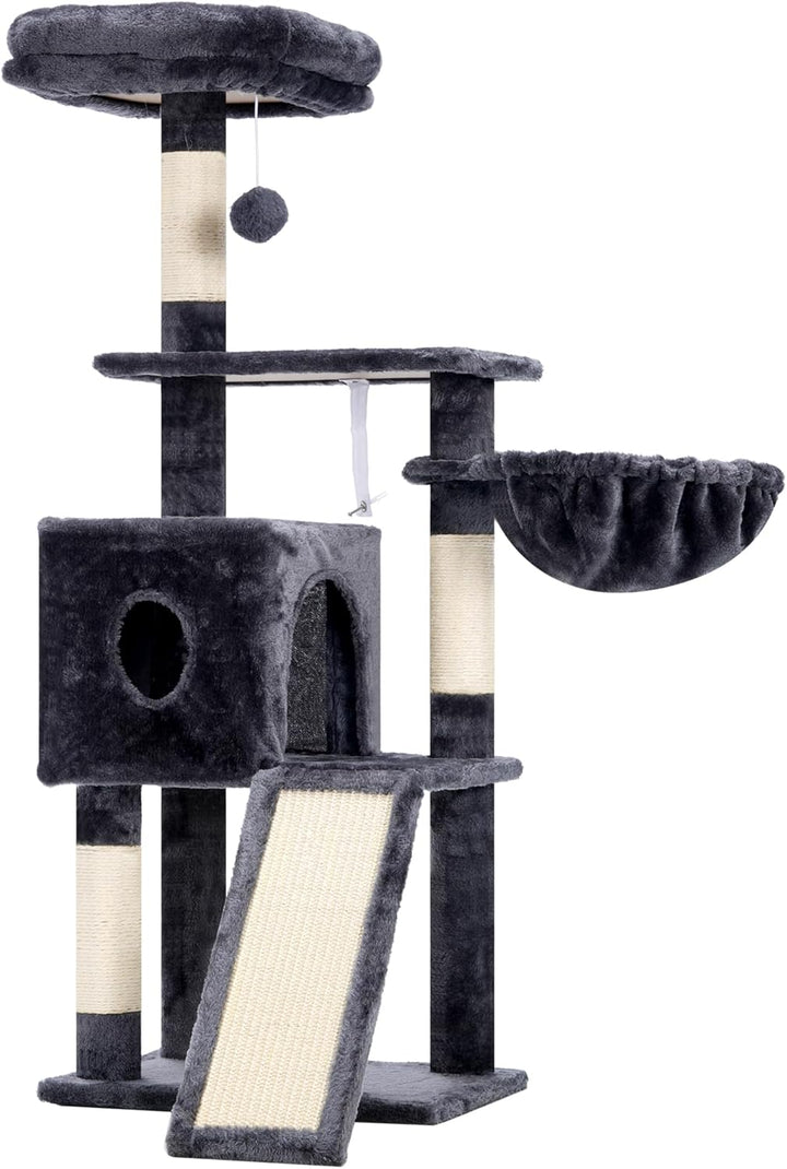 Hey-brother Kratzbaum, 108cm Indoor Katzenbaum, mehrstöckiger Katzenkratzbaum für Kätzchen, mit Krat
