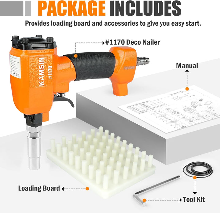 1170 Pneumatischer Dekorationsnagler Druckluft-Reissnageltacker passend für 10,8–11,7 mm Reissnägel