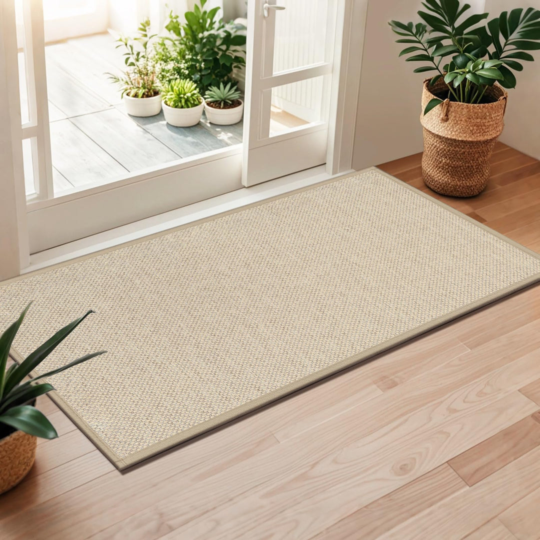 LEKEEPGO Fussmatte Innen 60 x 120 cm, rutschfest Fussmatte, waschbar Schmutzfangmatte, Dünn Türmatte