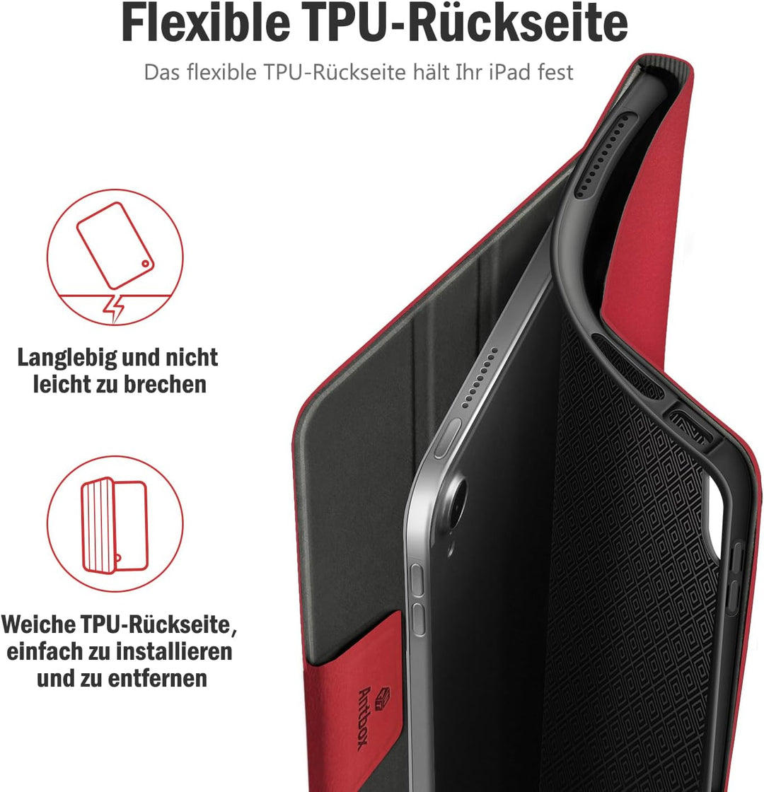 Antbox Hülle für iPad 10 Generation 2022 10,9 Zoll mit stifthalter Apple Pencil Halter Auto Schlaf/W
