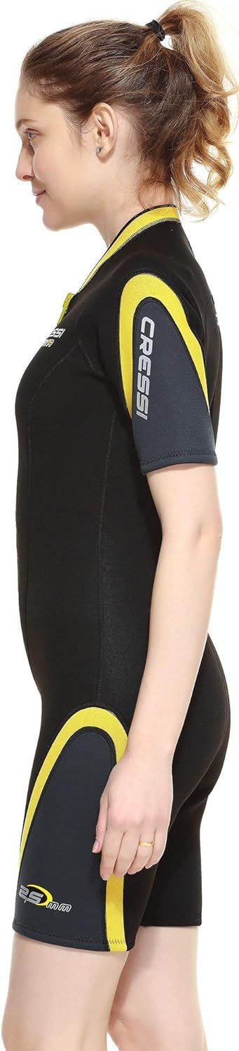 Cressi Playa Lady Shorty Wetsuit 2.5 mm - Kurzer Neoprenanzug für Damen aus hochelastischem Neopren