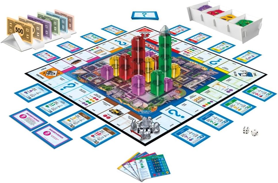 Monopoly Builder Board Game, Strategy Game, Family Game, Games for Children, Fun Game to Play, Famil