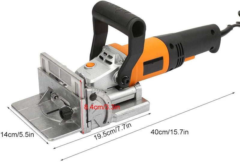 760W Flachdübelfräse Elektrischer Holzkeksschreiner Holzbearbeitung Tenoning Machine Plate Joiner