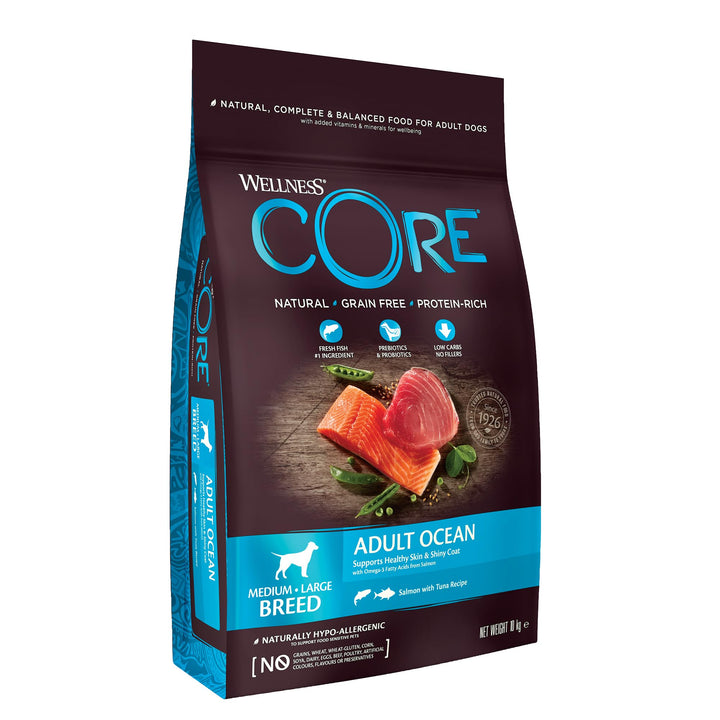 Wellness CORE Adult Ocean, Hundefutter trocken für gesunde Haut & glänzendes Fell, getreidefrei, mit