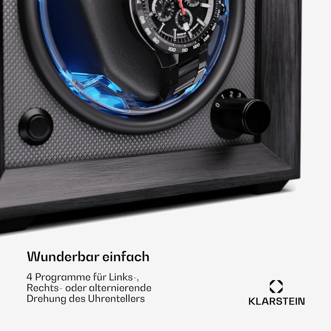 Klarstein Uhrenbeweger für Automatikuhren, Automatik-Uhrenbeweger für 1 Uhr, Automatikuhr Uhrenbeweg