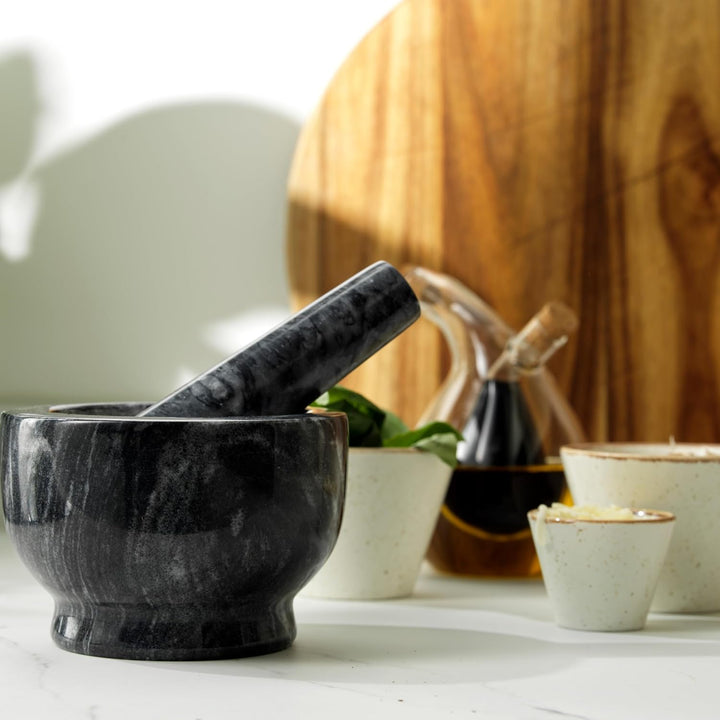 Salter BW11852EU7 Marmor-Pissel und -Mörtel – Kräuter und Gewürze für Pesto, Knoblauch-Zerkleinerer,