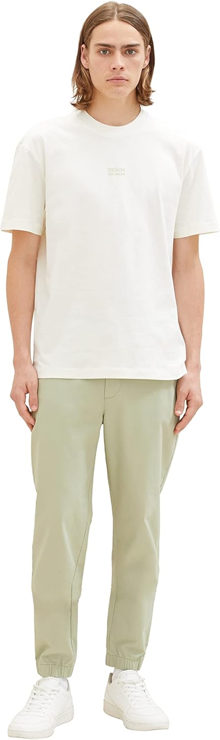 TOM TAILOR Denim Herren 1037538 Tapered Fit Chino Hose, 32246-garden Peat, M