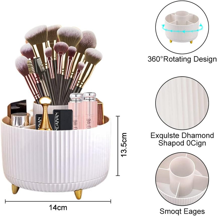 Kosmetik Make Up Organizer, 360°Drehbarer Pinsel Organizer, Kosmetikregal, Lidschattenpinsel Lippens