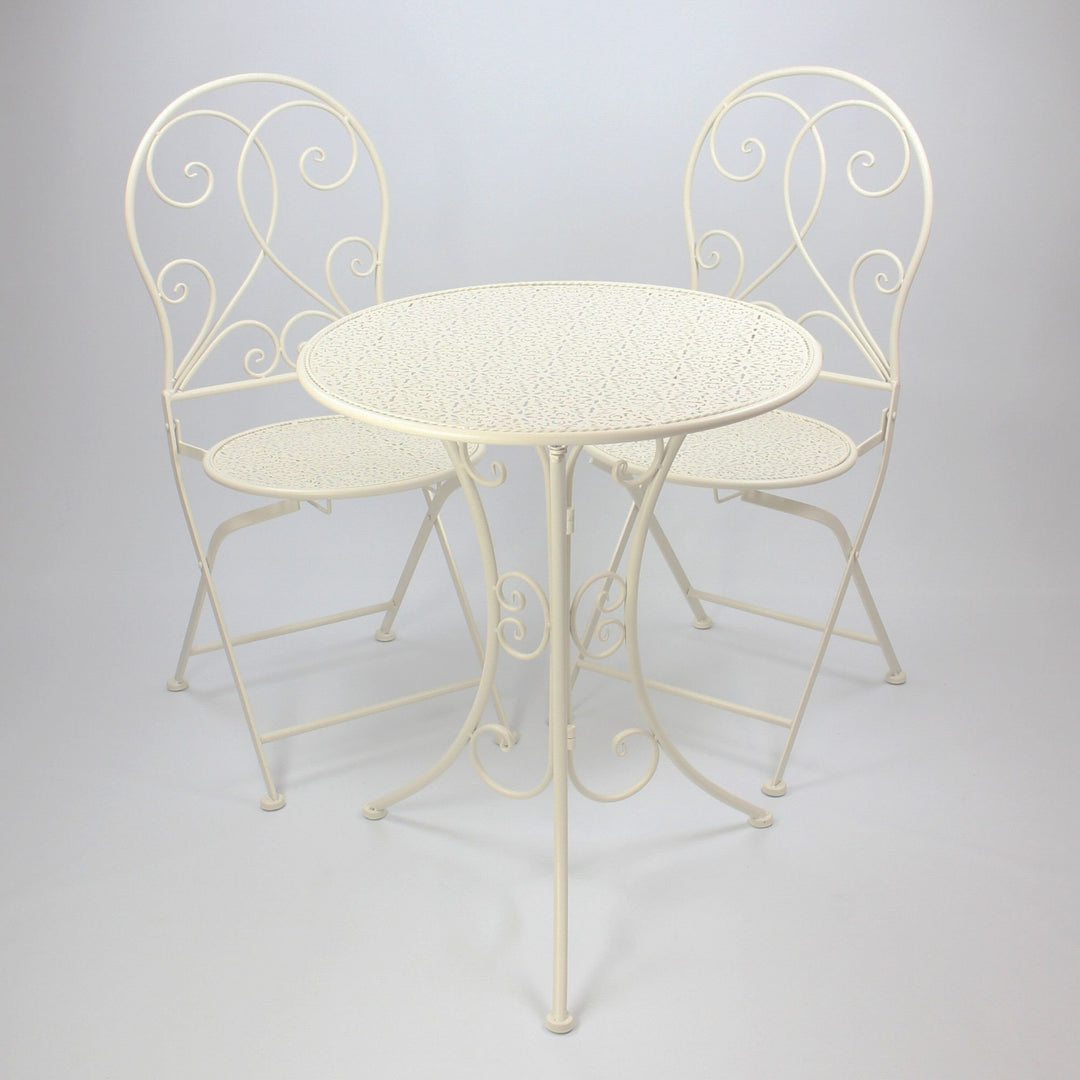 FRANK FLECHTWAREN Bistro-Set White Romance (3-teilig)