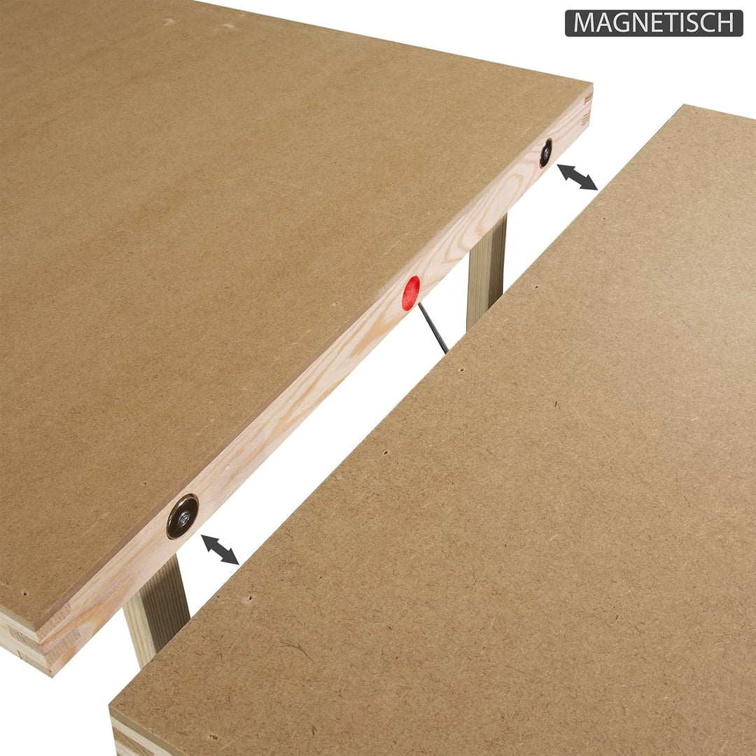 3er Set Faltbarer Campingtisch Holz 100x56 Kleiner Klapptisch Camping Garten Tisch Klappbar Multifun