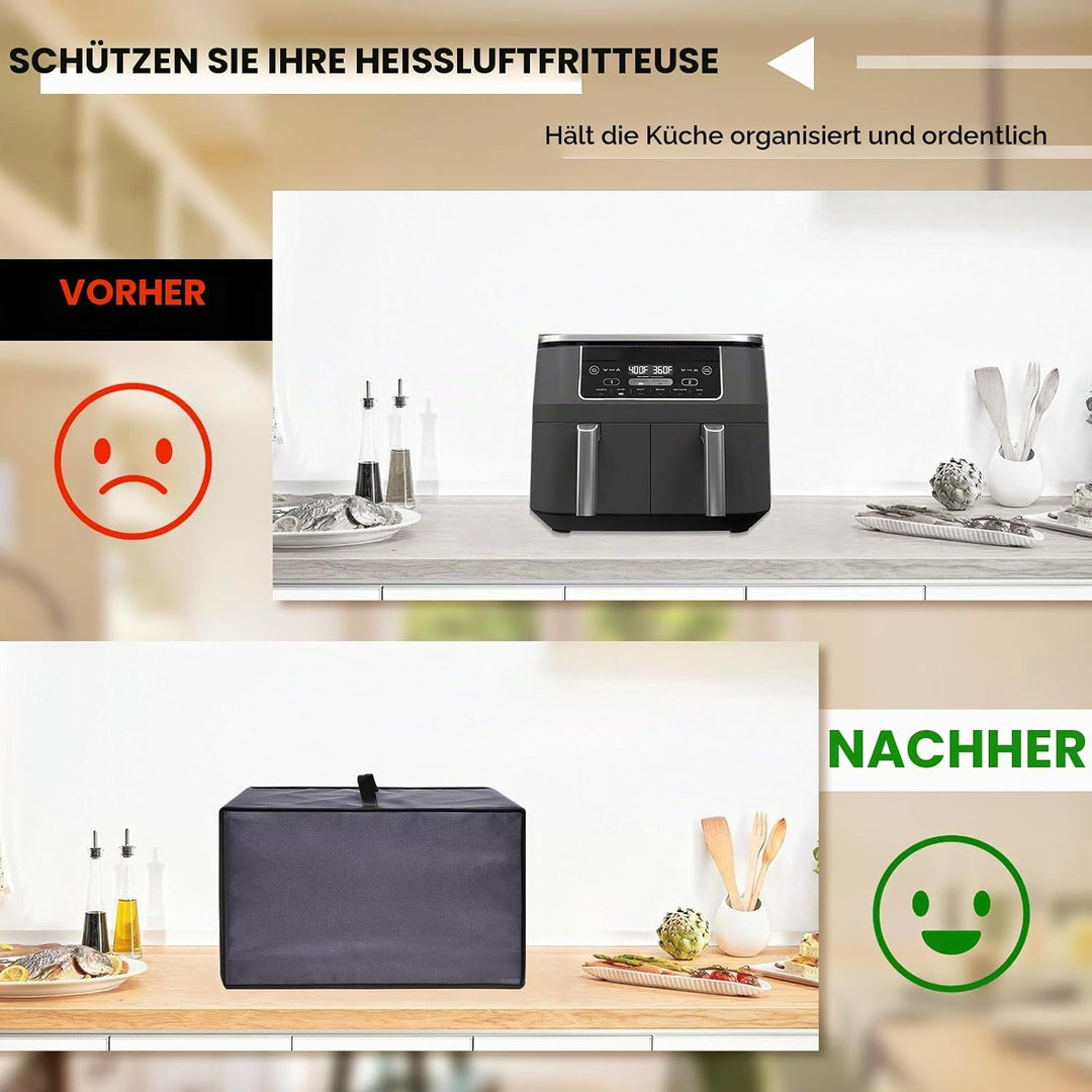 Hitzebeständige, Wasserdichte, Staubdichte Abdeckung für Ninja Foodi MAX Dual Zone Air Fryer AF400EU