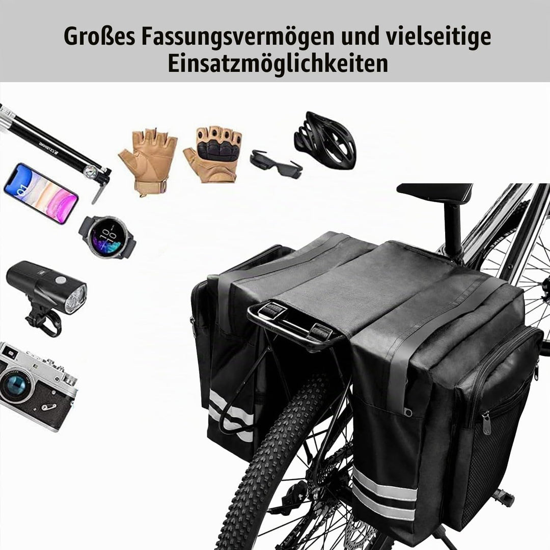 Packtaschen Fahrrad, Fahrradtasche Gepäckträger, Satteltaschen für Fahrrad Gepäckträger, Pannier Rac
