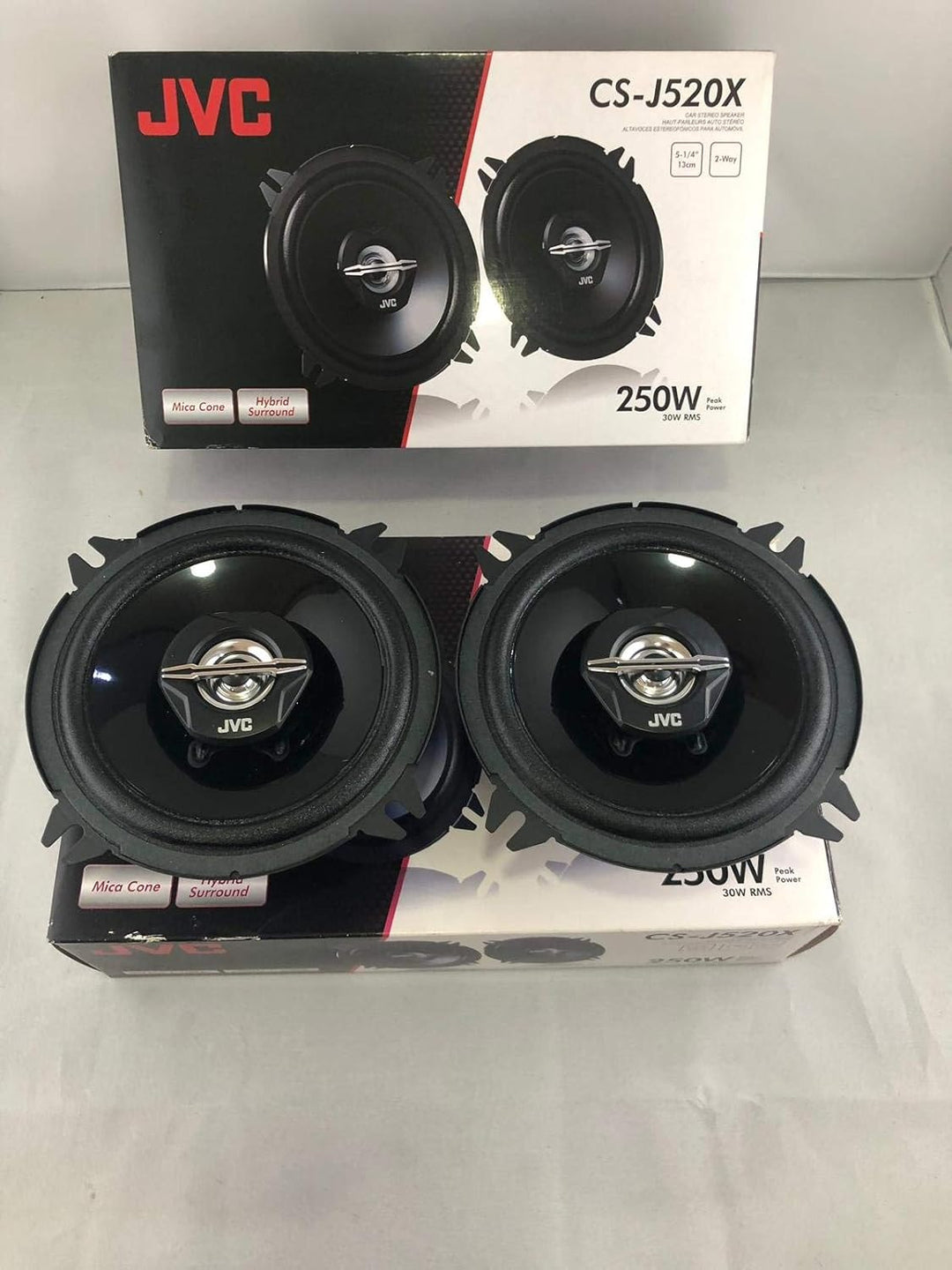JVC CS-J620X 16 cm 2-Wege-Koaxial-Lautsprecher, 2 Stück & CS-J520X 13 cm 2-Wege-Koaxial-Lautsprecher
