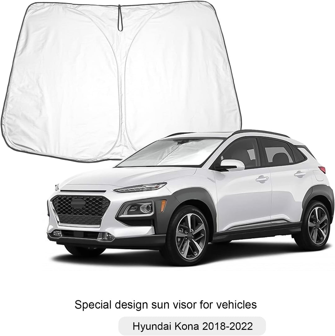 BIXUAN Sonnenschutz kompatibel mit Hyundai Kona SUV N Line Hybrid EV 2018-2022 Windschutzscheibe für