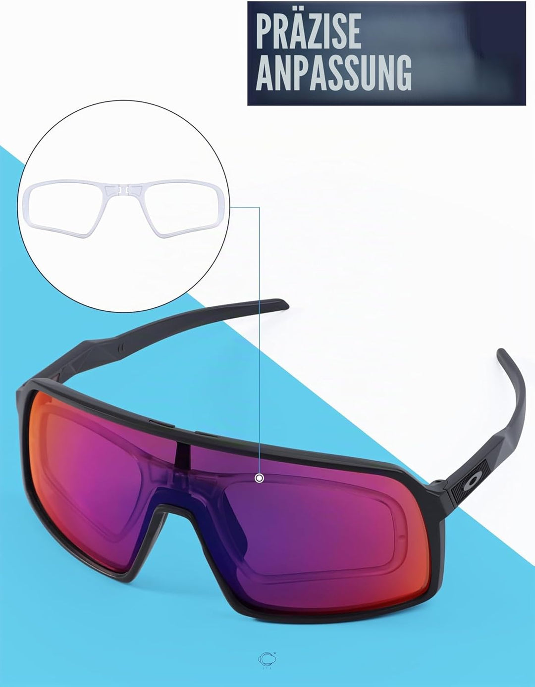 Saucer Einsatz Clip-On | Rx Optischer Einsatz für Oakley Sutro OO9406 | Sutro Lite OO9463 Sonnenbril