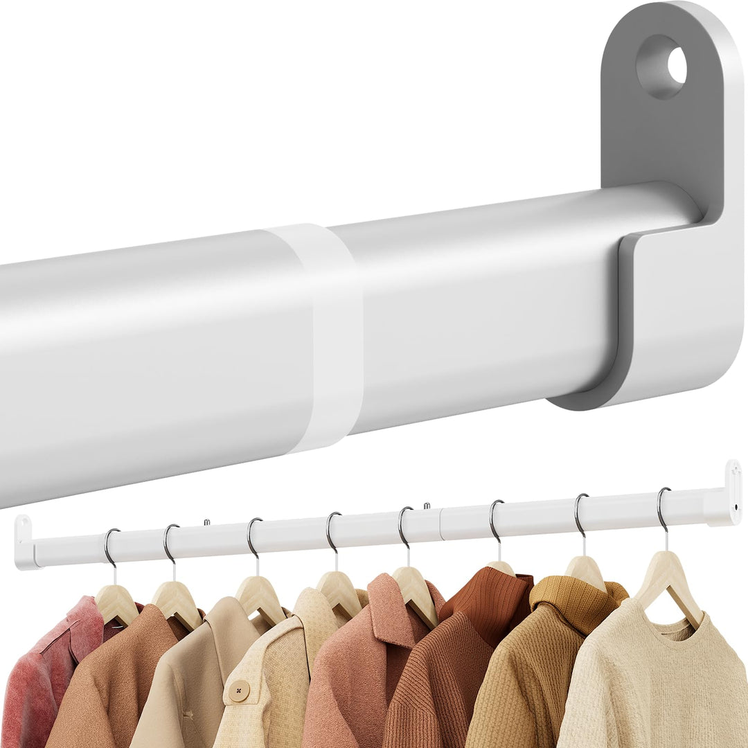 Mavivegue Kleiderstange Schrank, 42-100cm Oval Kleiderstange Ausziehbar | Kleiderstange Wandmontage