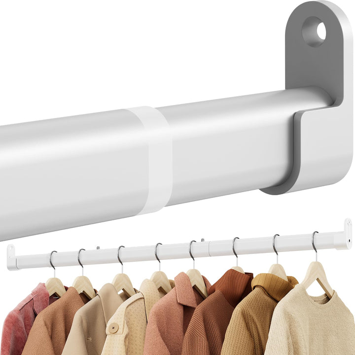 Mavivegue Kleiderstange Schrank, 42-100cm Oval Kleiderstange Ausziehbar | Kleiderstange Wandmontage