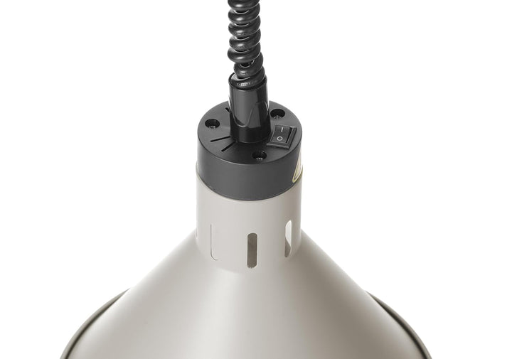 HENDI Wärmelampe, Konisch, Inkl. Bruchsicher Infrarotlampe, Höhenverstellbar, zum Warmhalten von Spe