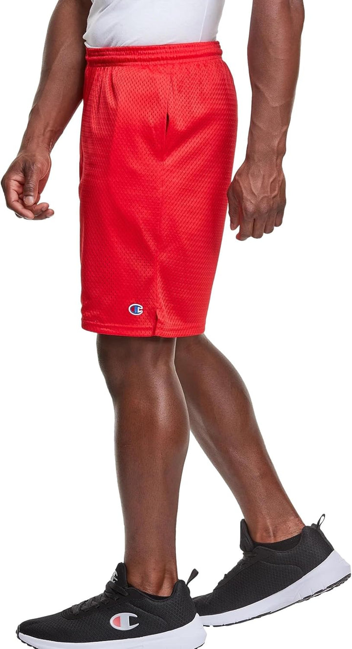 Champion Herren Lange Netz Taschen Shorts S Active Red, S Active Red