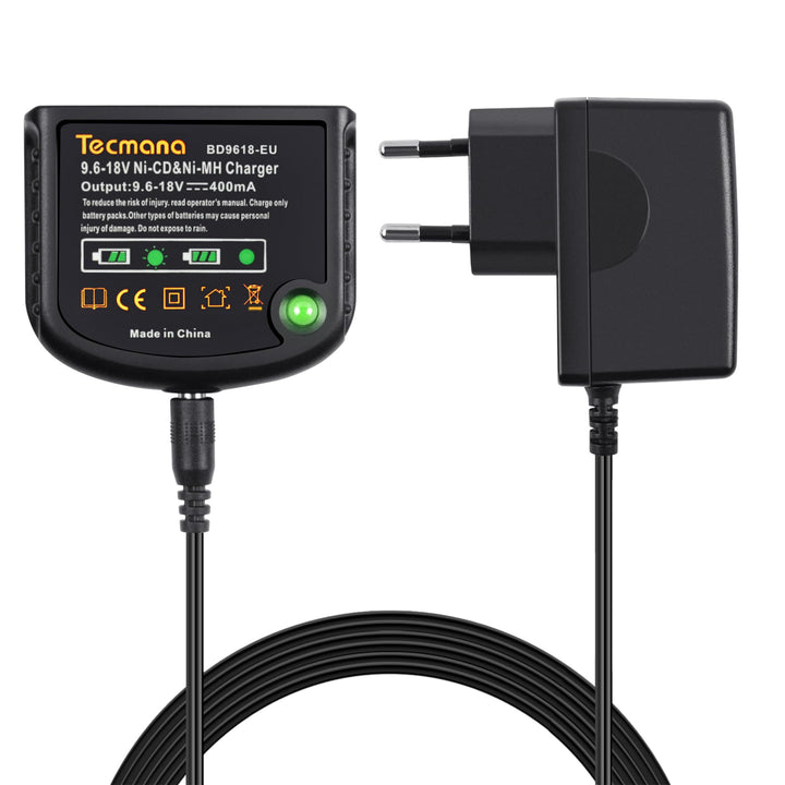 9.6V-18V Ladegerät für Black+Decker 9.6V 12V 14.4V 18V NI-MH/NI-Cd Akkus, für HPB12 HPB14 HBP18 A171