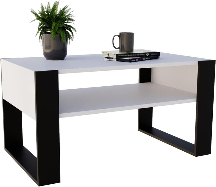 MRBLS Couchtisch – modernes rustikales Design – Wohnzimmer-Tisch Beistelltisch Kaffeetisch Sofatisch