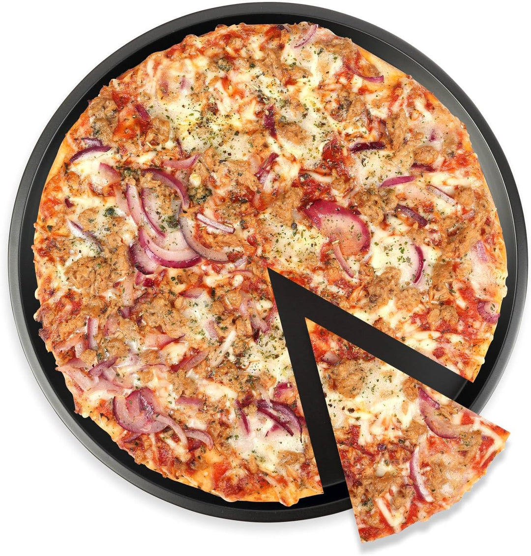 Schramm® 2, 4 oder 10 Stück Stück Pizzableche ungelocht rund ø 33 cm wählbar mit und ohne Ständer Pi