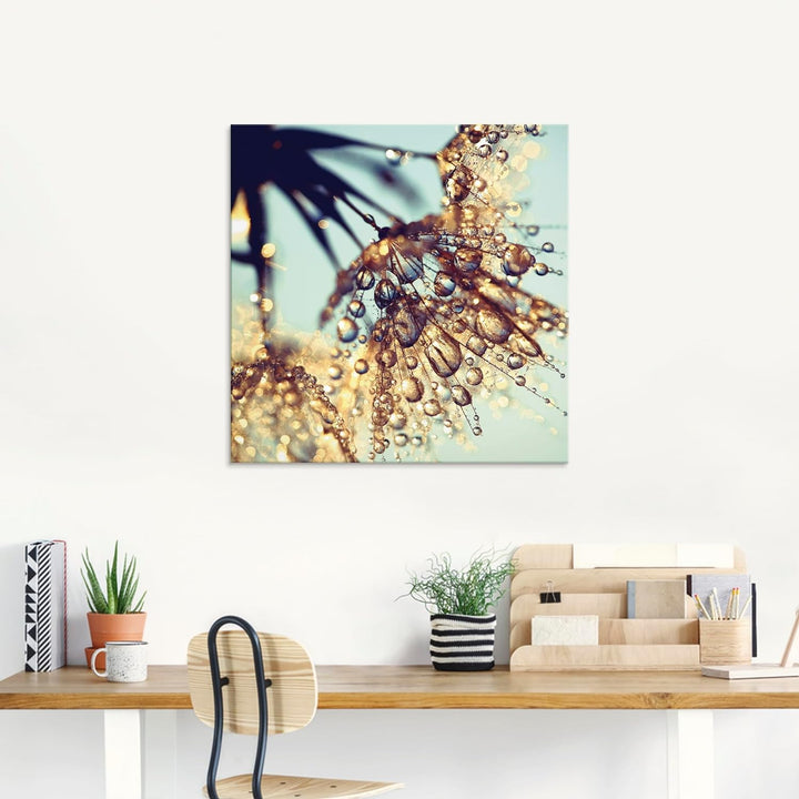 ARTland Glasbilder Wandbild Glas Bild einteilig 50 x 50 cm Quadratisch Innere Ruhe Wellness Pflanzen