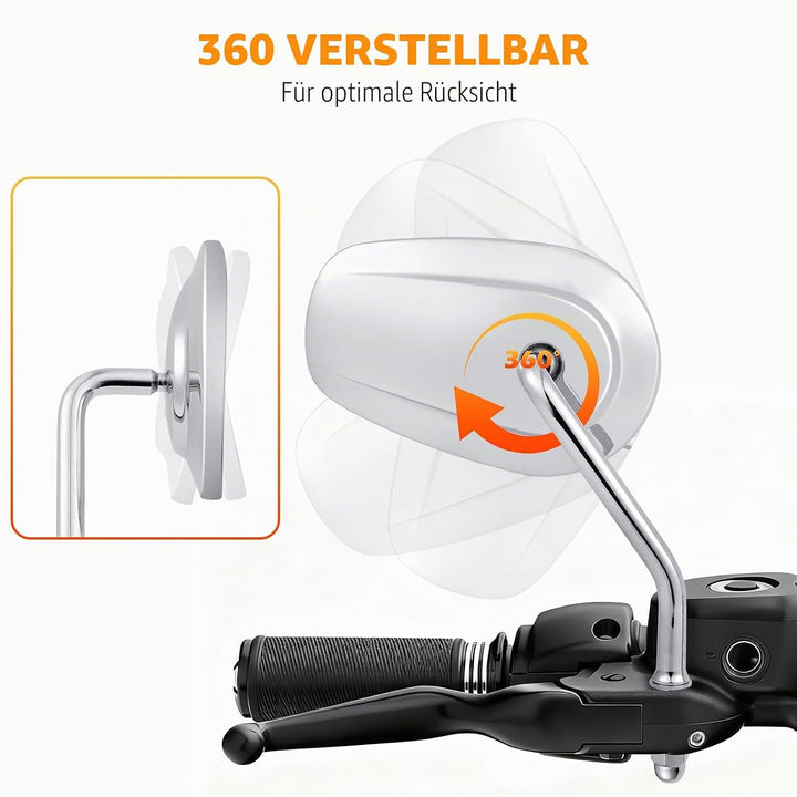M8 10mm Chrom Motorrad Rückspiegel Seitenspiegel Rückspiegel Für Fatboy Softail Sportster 883 Eisen