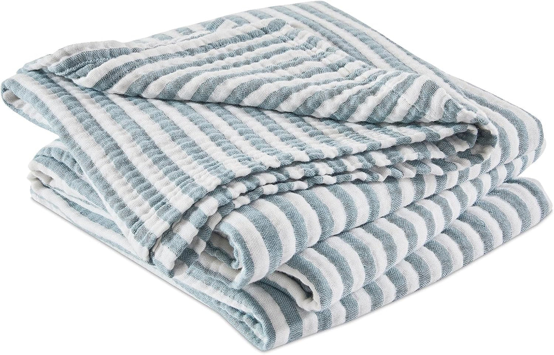 EMME Musselin Decke Erwachsene 100% Baumwolldecke, 150x200cm, Sofadecken Atmungsaktive Weiche Decke