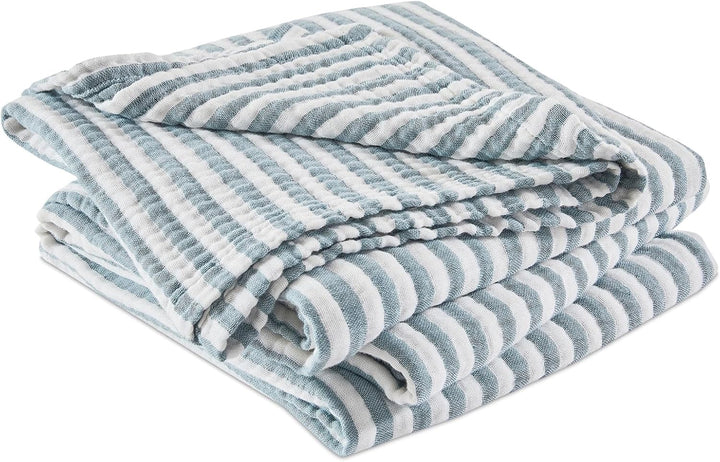 EMME Musselin Decke Erwachsene 100% Baumwolldecke, 150x200cm, Sofadecken Atmungsaktive Weiche Decke