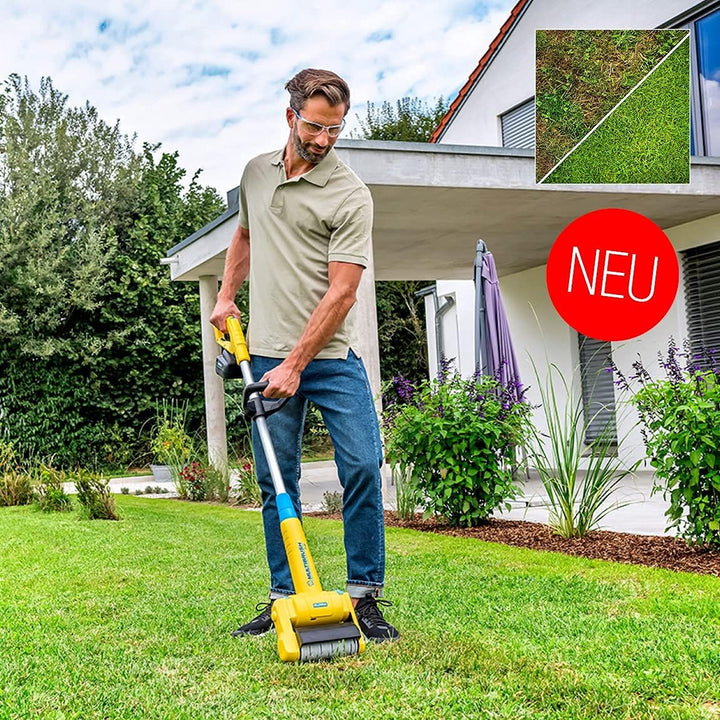 GLORIA MultiBrush li-on - Multifunktionale Akku-Bürste/Unkrautentferner | Nutzbar als Stein-, Holz-,